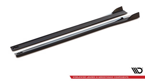 Maxton Side Skirts Diffusers Porsche Macan Mk1 Facelift - Gloss Black