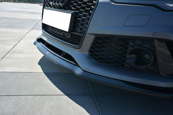 Maxton Front Splitter V.2 Audi RS7 Facelift - Gloss Black