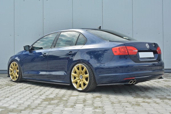 Maxton Side Skirts Diffusers Volkswagen Jetta Mk6 Sedan Preface - Gloss Black