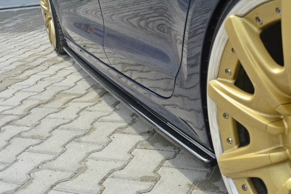 Maxton Side Skirts Diffusers Volkswagen Jetta Mk6 Sedan Preface - Gloss Black
