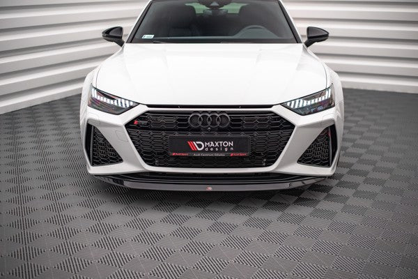 Maxton Front Splitter V.3 Audi RS6 C8 / RS7 C8 - Gloss Black