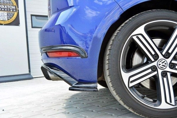 Maxton Rear Side Splitters VW Golf 7 R / R-Line Facelift - Gloss Black