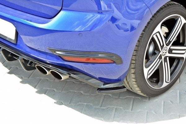 Maxton Rear Side Splitters VW Golf 7 R / R-Line Facelift - Gloss Black