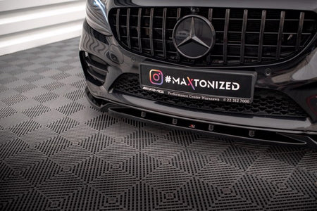 Maxton Front Splitter V.2 Mercedes-Benz C Amg Line / C43 Amg Sedan / Coupe W205 / C205 Facelift - Gloss Black