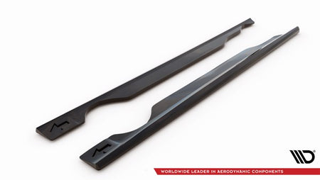 Maxton Side Skirts Diffusers Volvo Xc60 R-Design Mk1 Facelift - Gloss Black