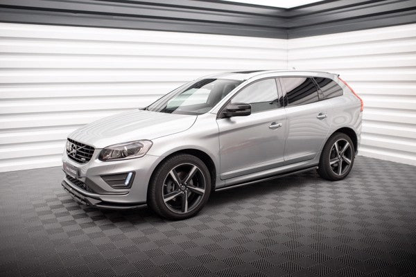 Maxton Side Skirts Diffusers Volvo Xc60 R-Design Mk1 Facelift - Gloss Black