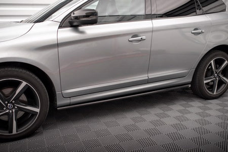 Maxton Side Skirts Diffusers Volvo Xc60 R-Design Mk1 Facelift - Gloss Black