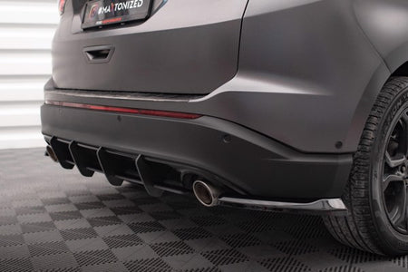 Maxton Rear Side Splitters V.1 Ford Edge Mk2 - Gloss Black