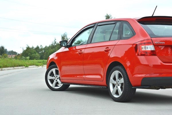 Maxton Side Skirts Diffusers Skoda Rapid - Gloss Black