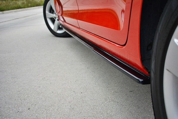 Maxton Side Skirts Diffusers Skoda Rapid - Gloss Black