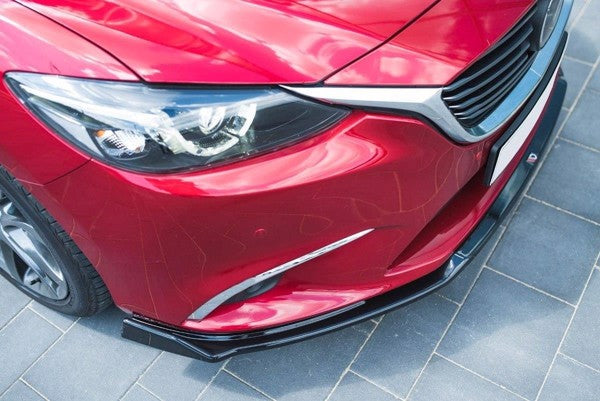 Maxton Front Splitter V.2 Mazda 6 Gj (Mk3) Facelift - Gloss Black