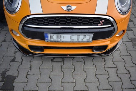 Maxton Front Splitter Mini Cooper S Mk3 Preface 3-Door (F56) - Gloss Black