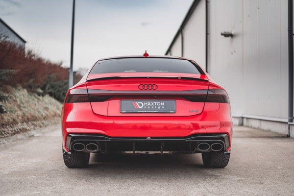 Maxton Rear Valance Audi S7 C8 - Gloss Black