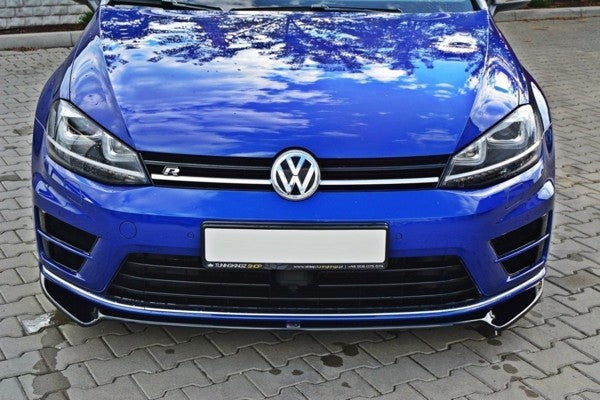 Maxton Front Splitter V.2 VW Golf 7 R / R-Line - Gloss Black