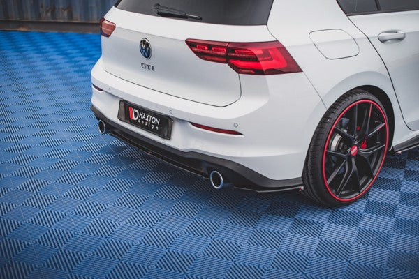 Maxton Central Rear Splitter Volkswagen Golf 8 Gti - Gloss Black