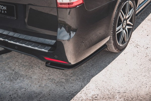 Maxton Rear Side Splitters V.1 Mercedes-Benz V-Class Amg-Line W447 Facelift - Gloss Black