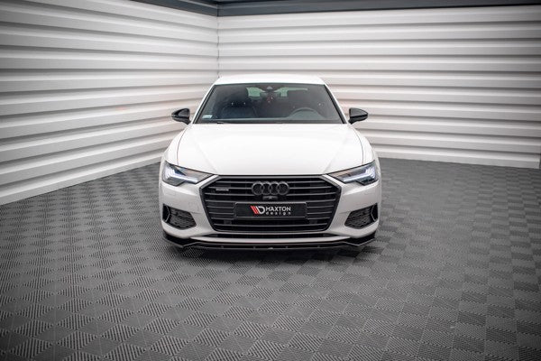Maxton Front Splitter V.3 Audi A6 C8 - Gloss Black