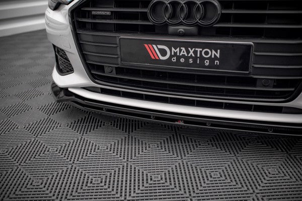 Maxton Front Splitter V.3 Audi A6 C8 - Gloss Black