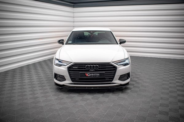 Maxton Front Splitter V.3 Audi A6 C8 - Gloss Black