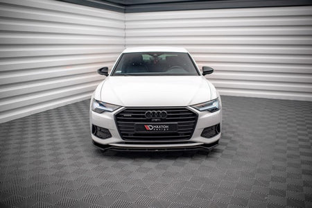Maxton Front Splitter V.3 Audi A6 C8 - Gloss Black