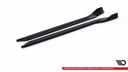 Maxton Side Skirts Diffusers Porsche 911 Turbo S 992 - Gloss Black