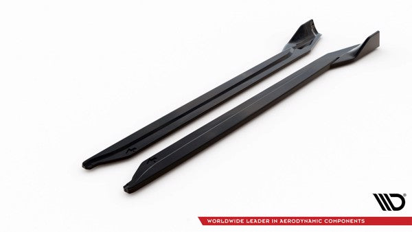 Maxton Side Skirts Diffusers Porsche 911 Turbo S 992 - Gloss Black