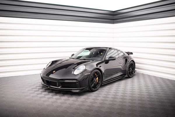 Maxton Side Skirts Diffusers Porsche 911 Turbo S 992 - Gloss Black