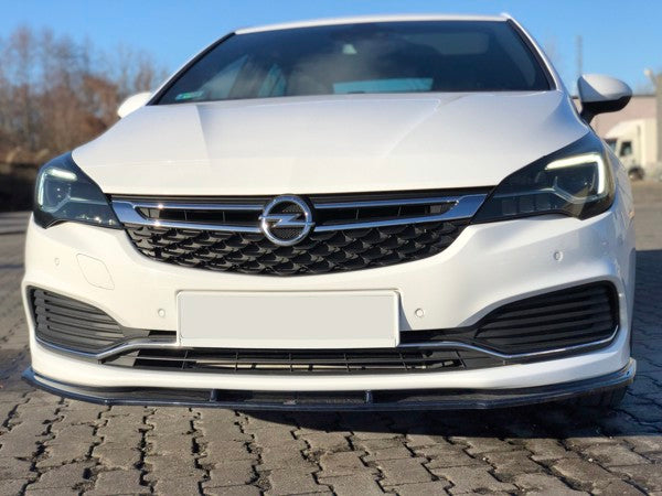 Maxton Front Splitter V.1 Opel Astra K Opc-Line - Gloss Black