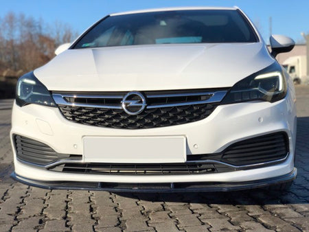 Maxton Front Splitter V.1 Opel Astra K Opc-Line - Gloss Black