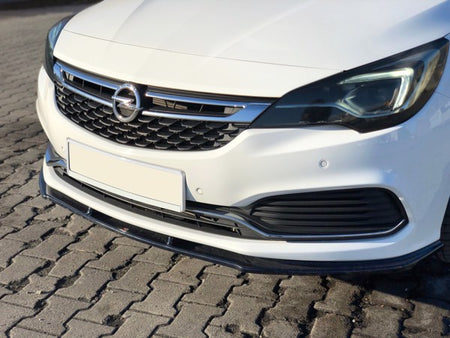 Maxton Front Splitter V.1 Opel Astra K Opc-Line - Gloss Black