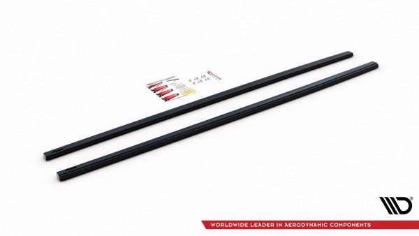 Maxton Side Skirts Diffusers V.2 VW Golf 7 Gti (Narrow) - Gloss Black