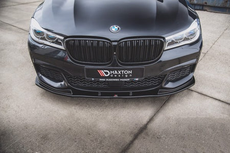 Maxton Front Splitter V.2 For BMW 7 M-Pack G11 - Gloss Black
