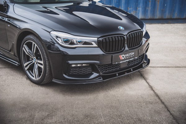 Maxton Front Splitter V.2 For BMW 7 M-Pack G11 - Gloss Black