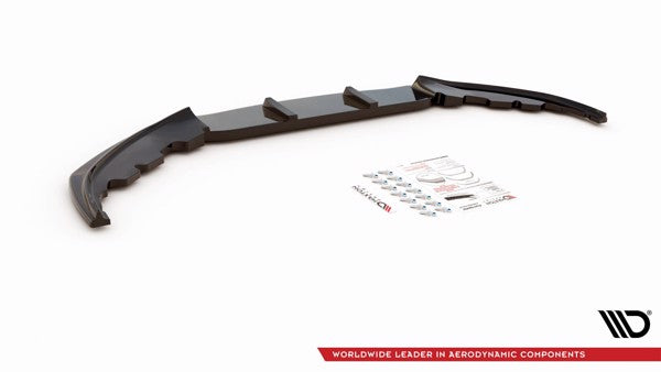 Maxton Front Splitter V.2 For BMW 7 M-Pack G11 - Gloss Black