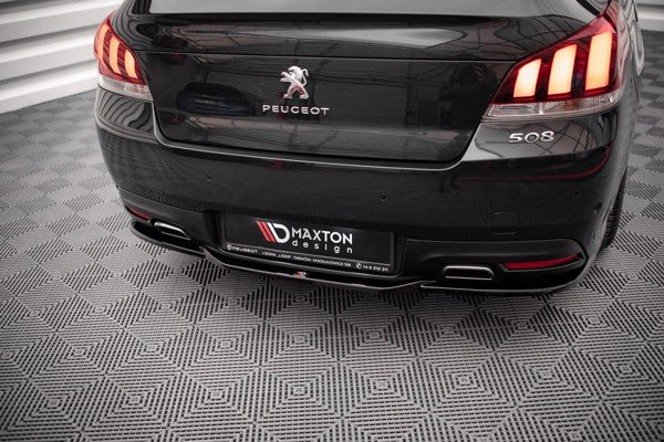 Maxton Central Rear Splitter Peugeot 508 Gt Mk1 Facelift - Gloss Black