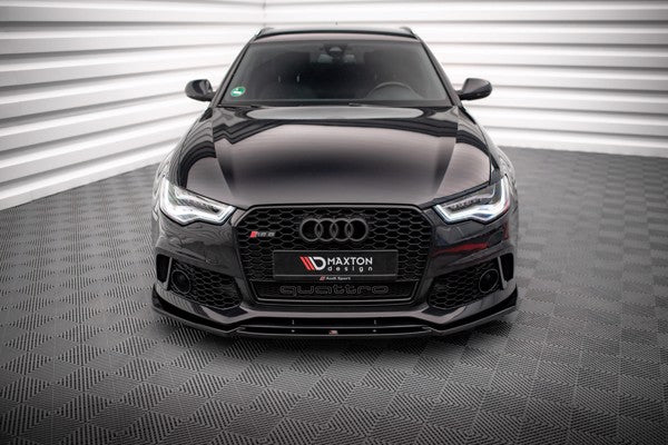 Maxton Front Splitter Audi A6 RS6 Look C7 - Gloss Black