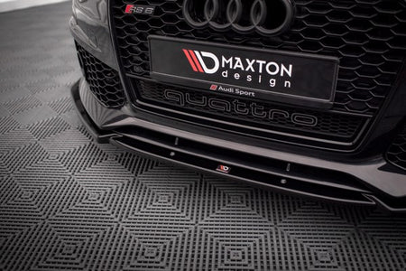Maxton Front Splitter Audi A6 RS6 Look C7 - Gloss Black