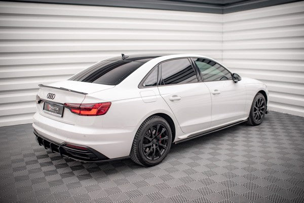 Maxton Side Skirts Diffusers Audi A4 B9 Facelift - Gloss Black