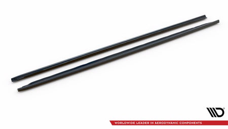 Maxton Side Skirts Diffusers Audi A4 B9 Facelift - Gloss Black