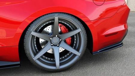 Maxton Rear Side Splitters Ford Mustang Mk6 - Gloss Black