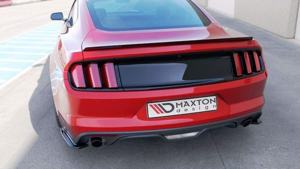 Maxton Rear Side Splitters Ford Mustang Mk6 - Gloss Black