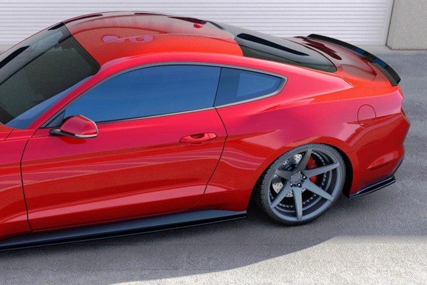 Maxton Rear Side Splitters Ford Mustang Mk6 - Gloss Black