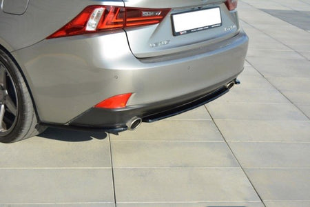 Maxton Central Rear Splitter Lexus Is Mk3 T (Without Vertical Bars) - Gloss Black