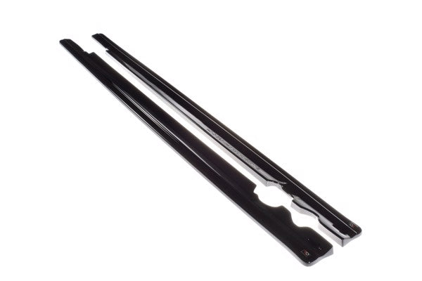 Maxton Side Skirts Diffusers Mercedes- Benz C-Class W205 Coupe Amg-Line - Gloss Black