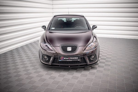 Maxton Front Splitter Seat Leon Mk2 Cupra Fr Preface - Gloss Black