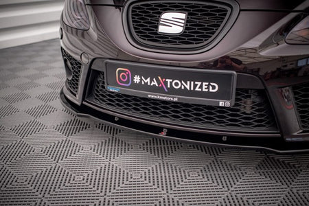 Maxton Front Splitter Seat Leon Mk2 Cupra Fr Preface - Gloss Black