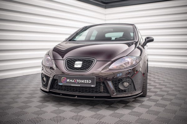 Maxton Front Splitter Seat Leon Mk2 Cupra Fr Preface - Gloss Black
