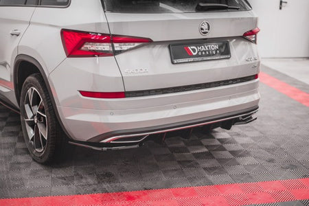 Maxton Rear Side Splitters Skoda Kodiaq Mk1 Sportline - Gloss Black