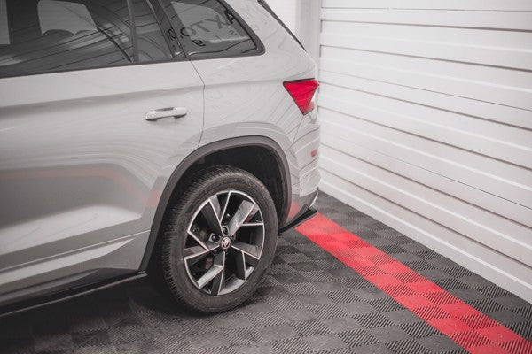 Maxton Rear Side Splitters Skoda Kodiaq Mk1 Sportline - Gloss Black
