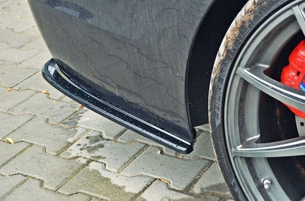 Maxton Rear Side Splitters For BMW 5 F11 M-Pack (Fits Two Double Exhaust Ends) - Gloss Black